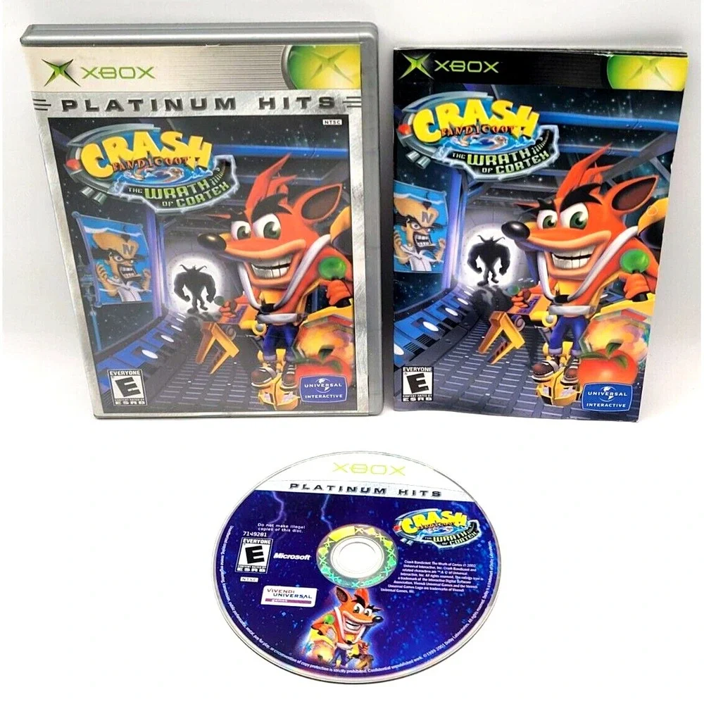 Crash Bandicoot The Wrath of Cortex 2003 Platinum Hits XBOX COMPLETE IN BOX CIB